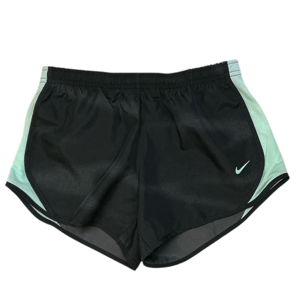 Nike Girls Black and Teal Shorts M
